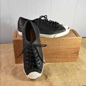 Converse Classic Black Leather Sneakers